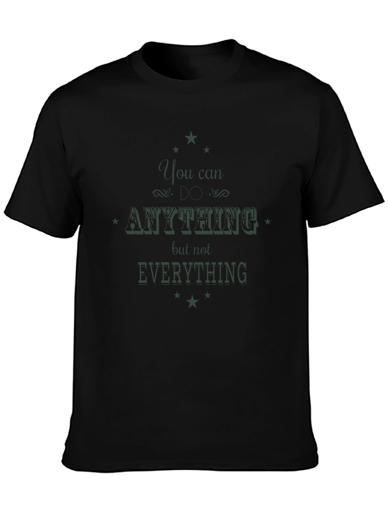Inspirational Black T-Shirt - You Can Do Anything