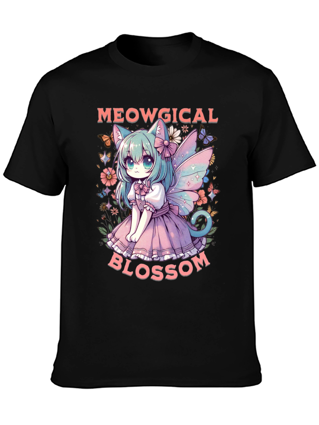 Meowgical Blossom Graphic Tee