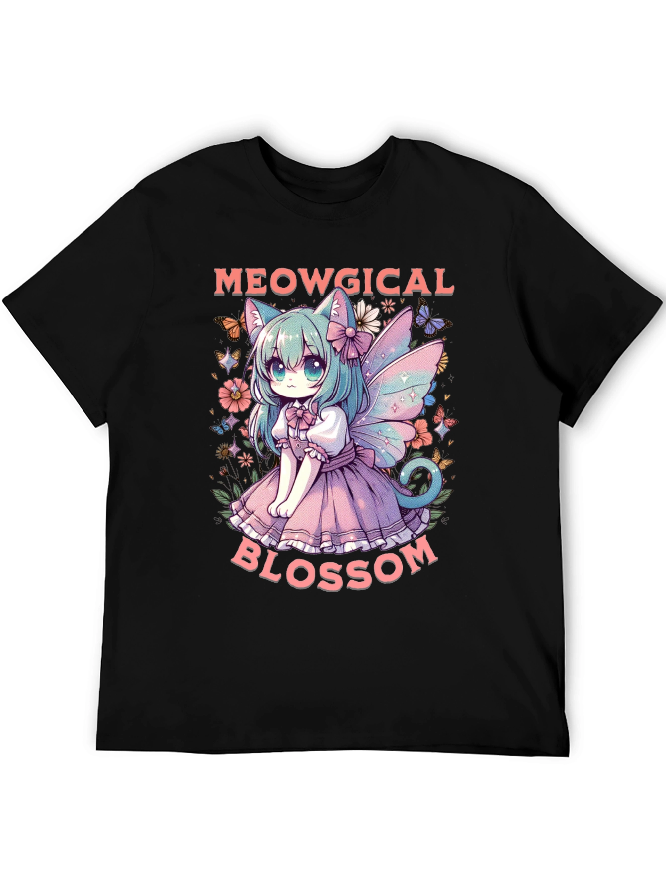 Meowgical Blossom Graphic Tee