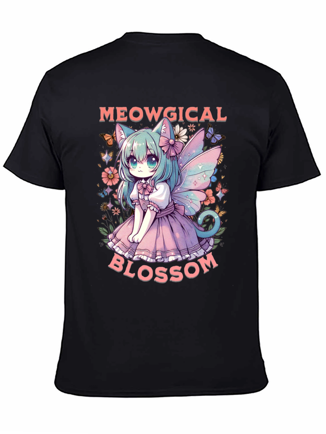 Meowgical Blossom Graphic Tee