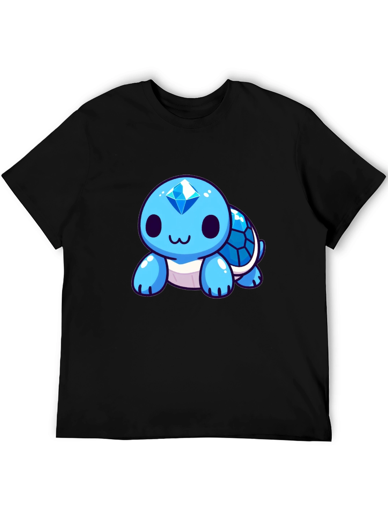Cute Blue Diamond Turtle Graphic Tee