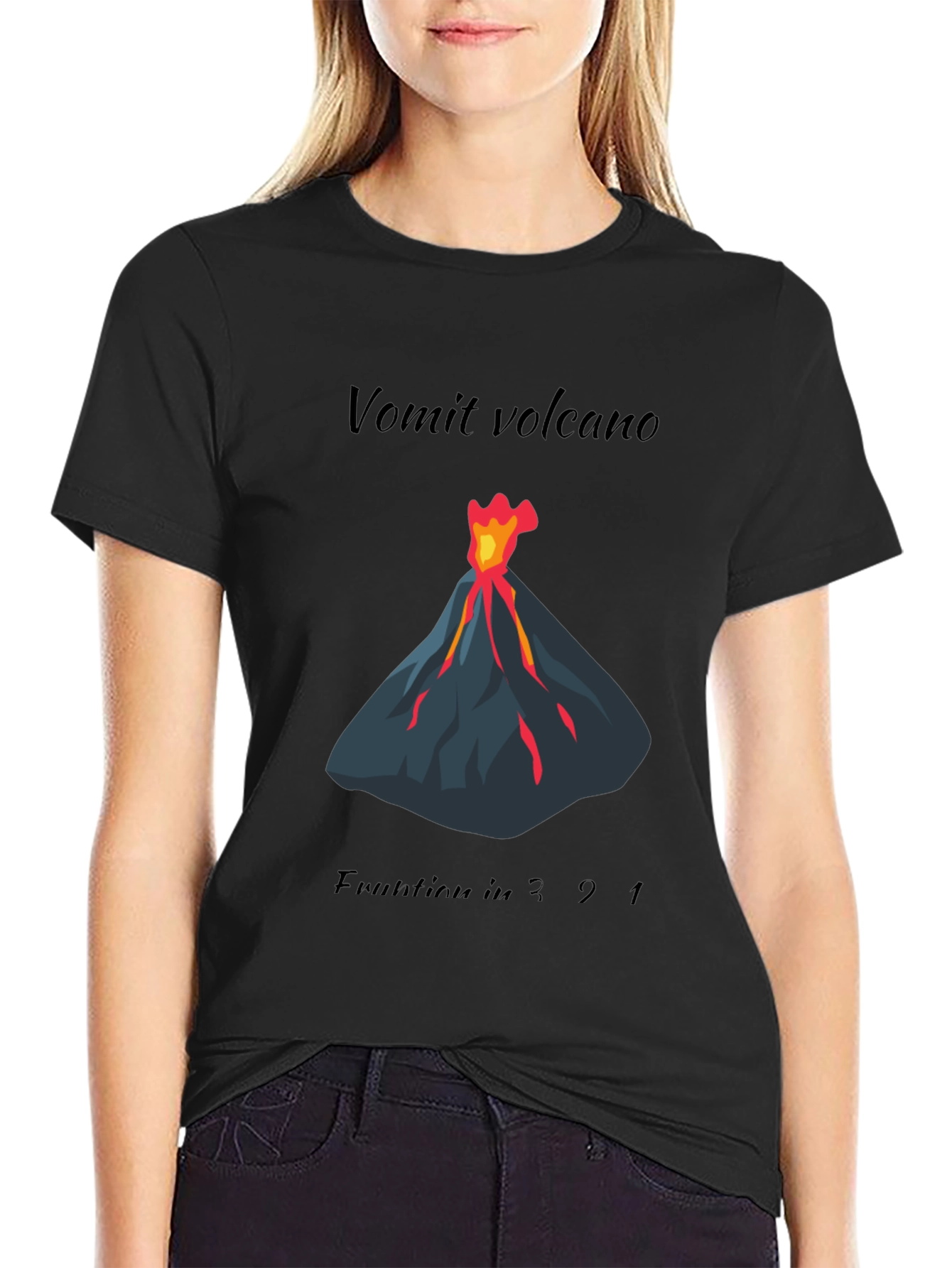 Vomit Volcano Eruption Graphic Tee