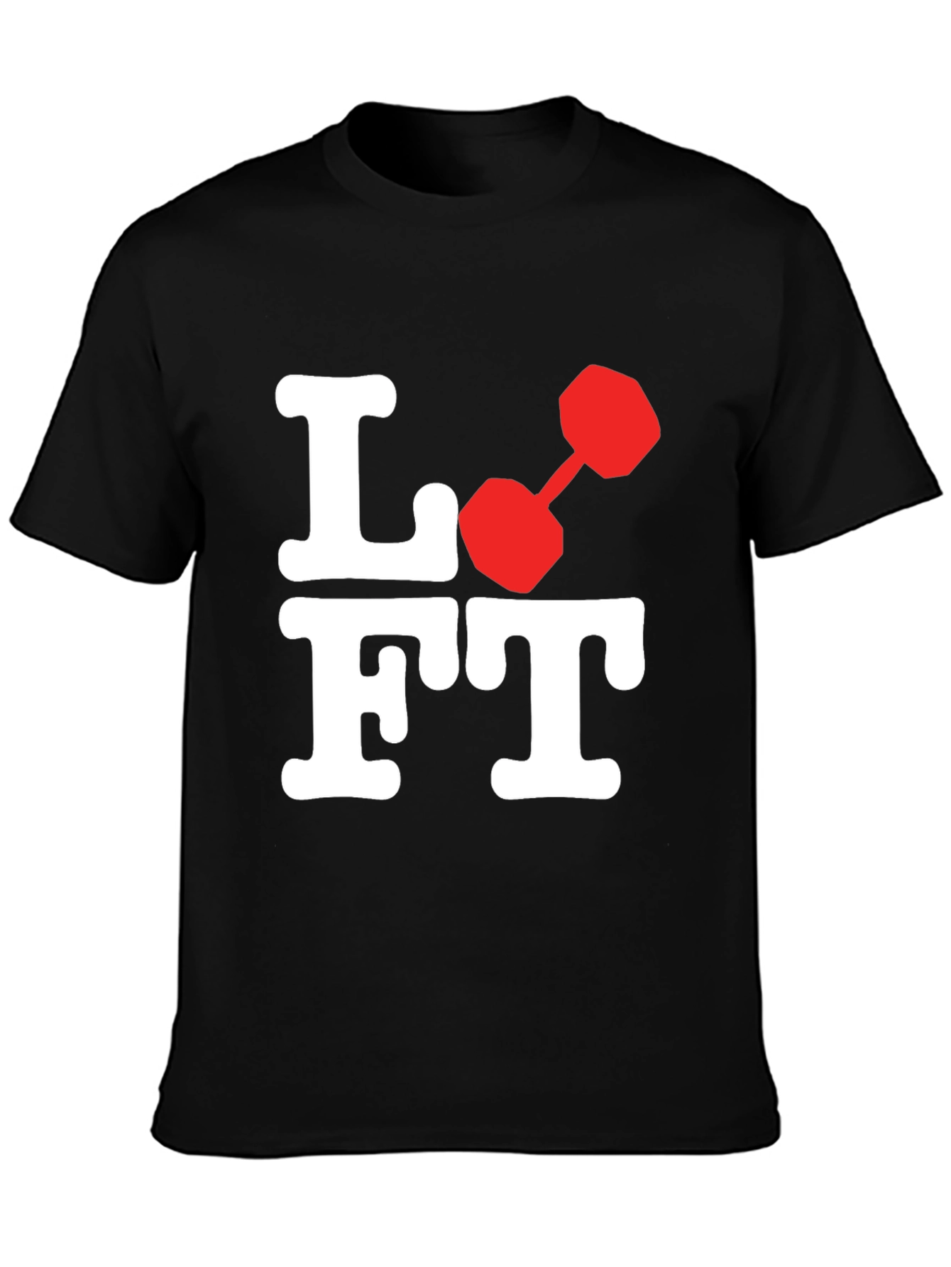 Lift Dumbbell Graphic Tee - Black Cotton