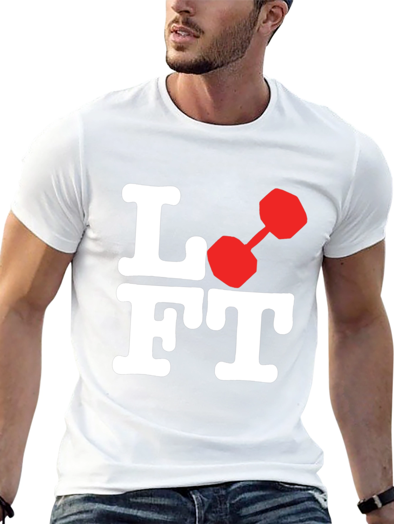 Lift Dumbbell Graphic Tee - Black Cotton