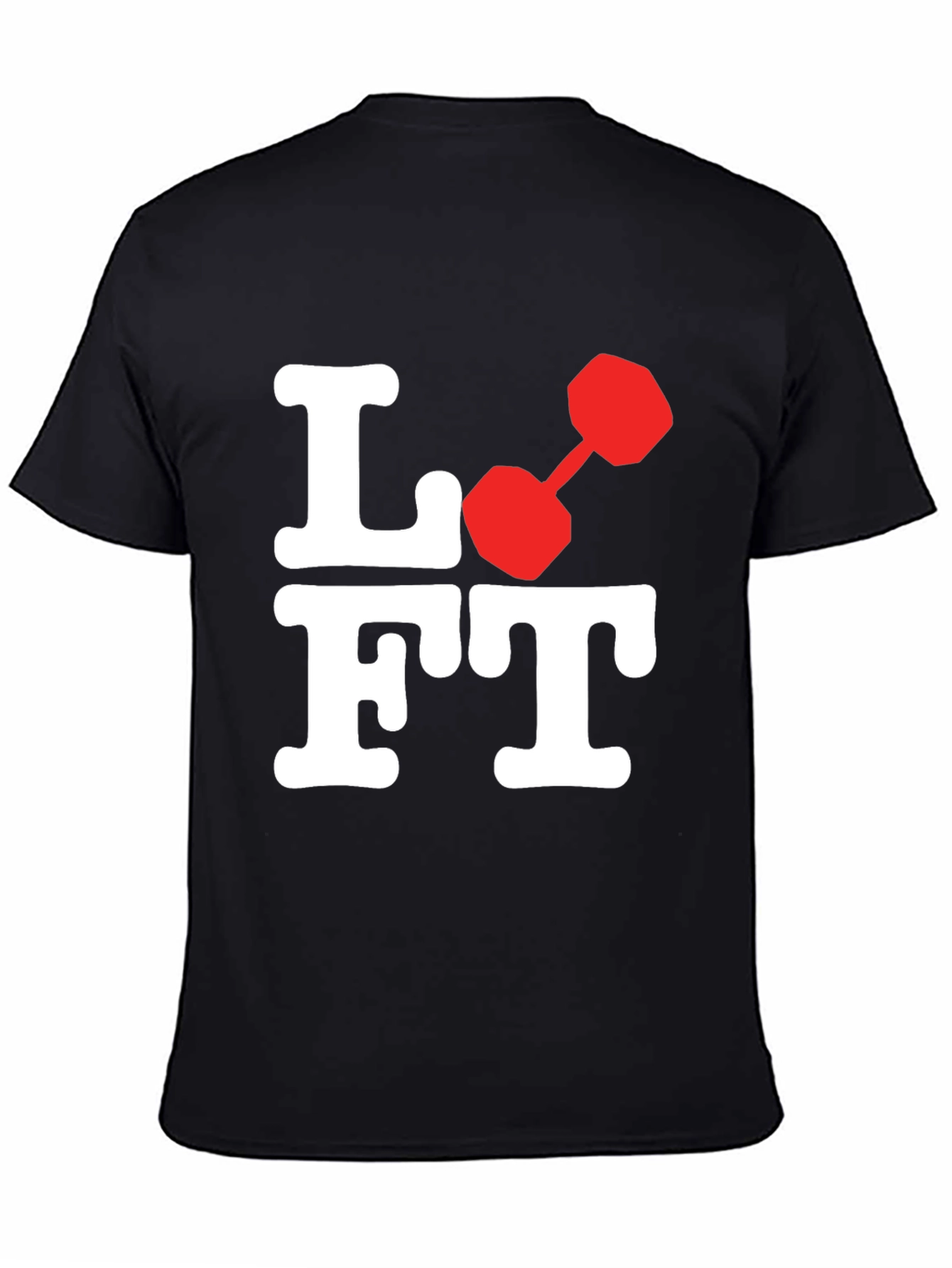 Lift Dumbbell Graphic Tee - Black Cotton