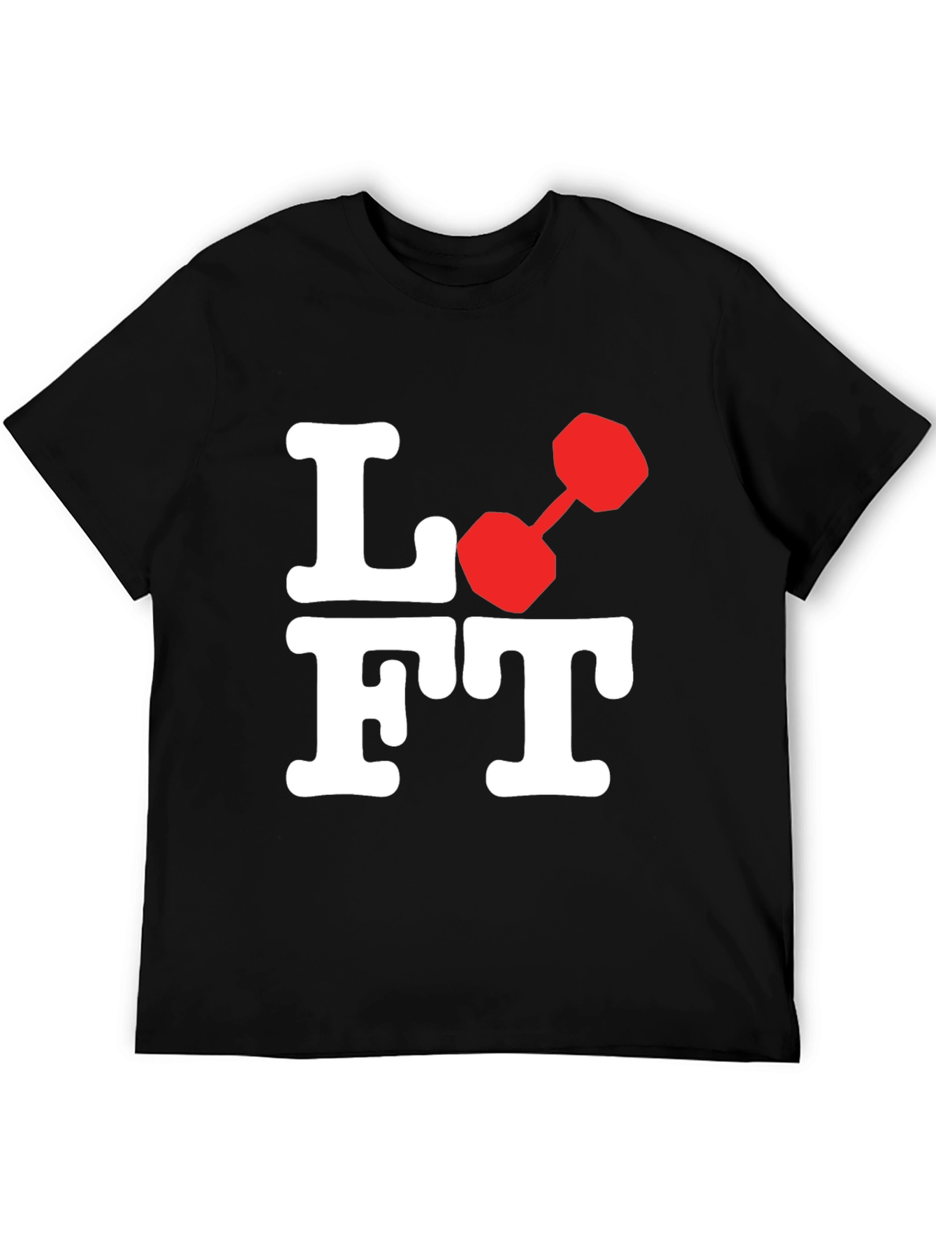 Lift Dumbbell Graphic Tee - Black Cotton