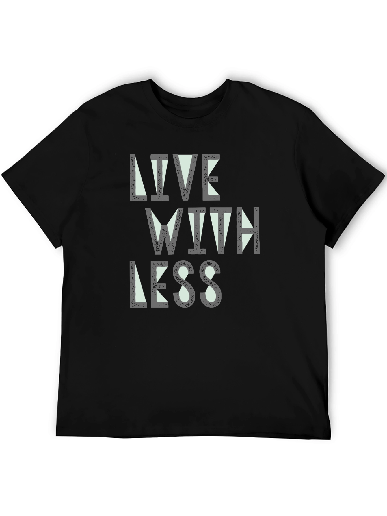 Live With Less Black Graphic Tee