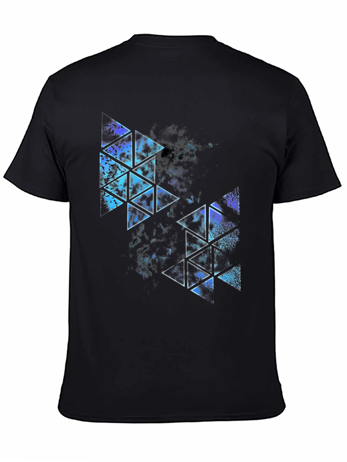 Geometric Triangle Print T-Shirt - Modern Style