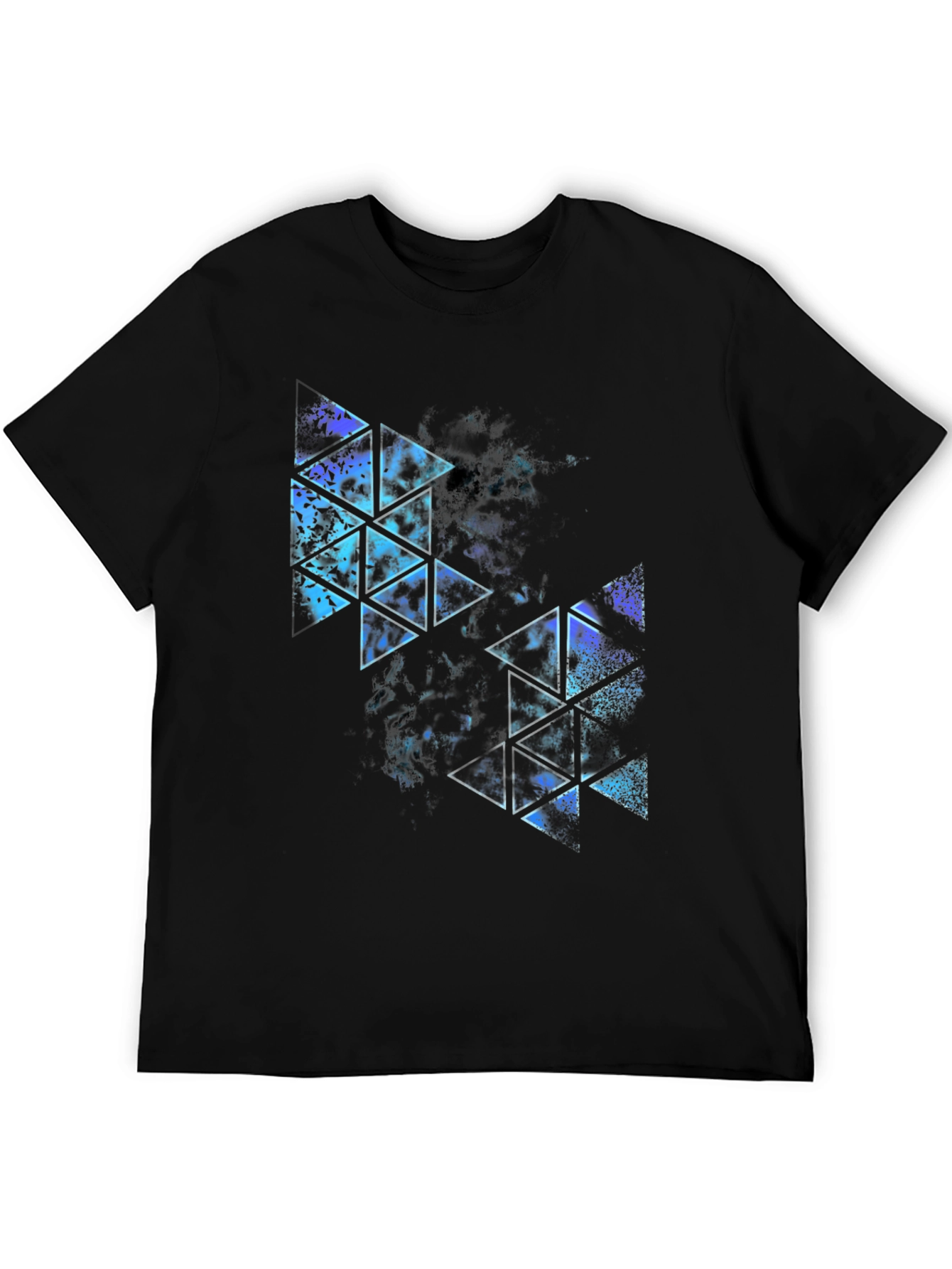 Geometric Triangle Print T-Shirt - Modern Style