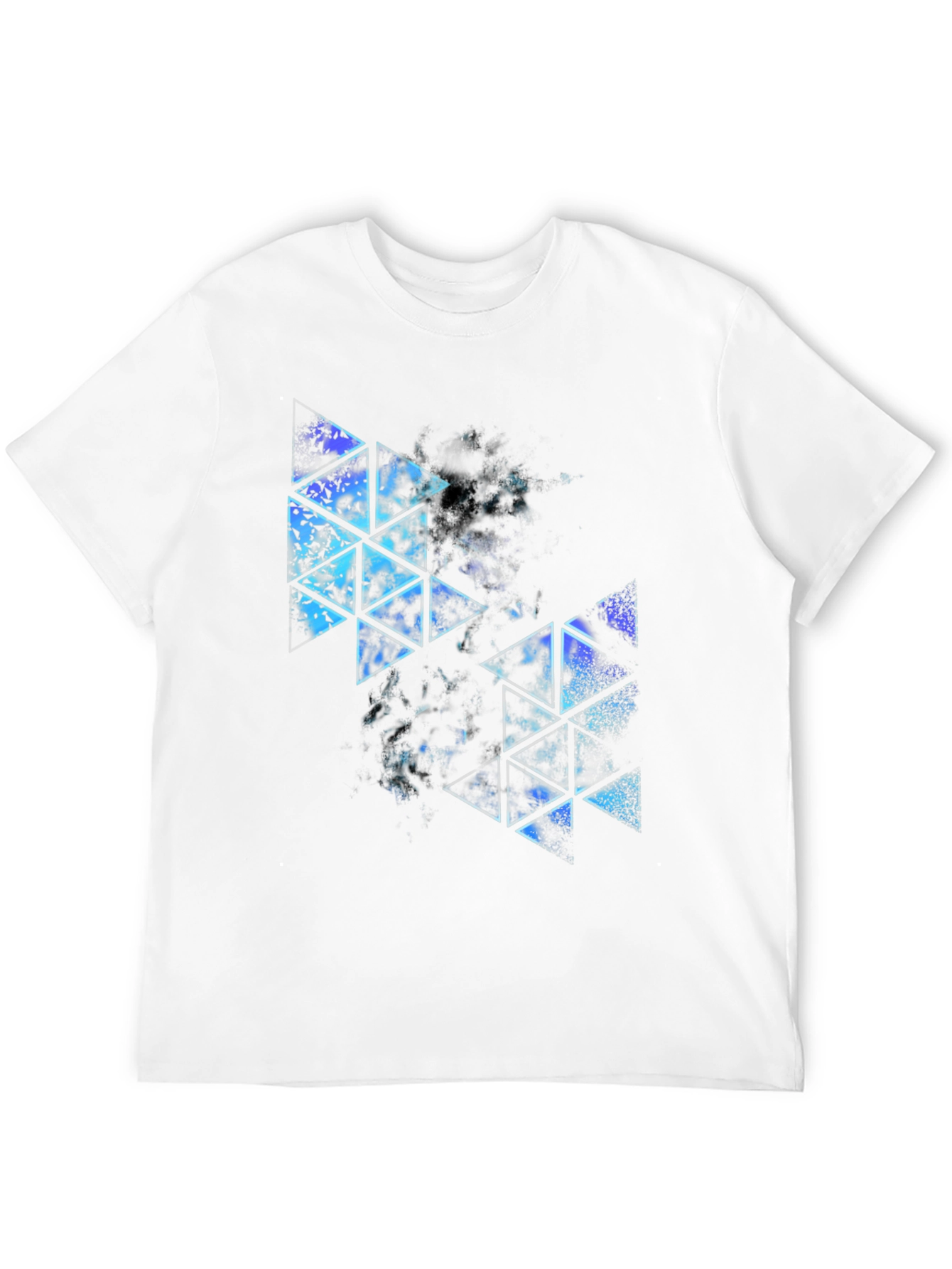 Geometric Triangle Print T-Shirt - Modern Style