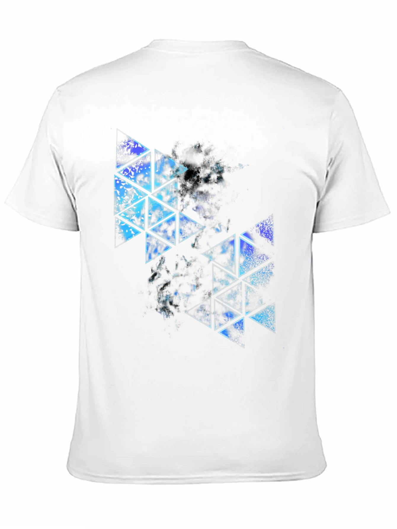 Geometric Triangle Print T-Shirt - Modern Style