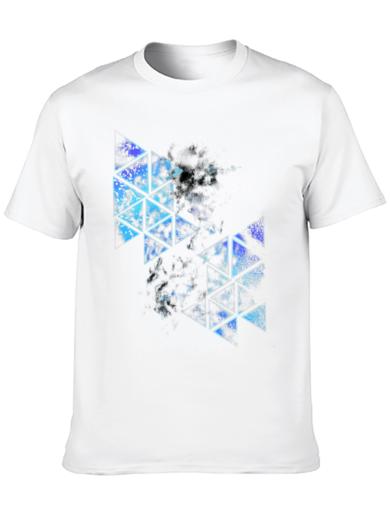Geometric Triangle Print T-Shirt - Modern Style