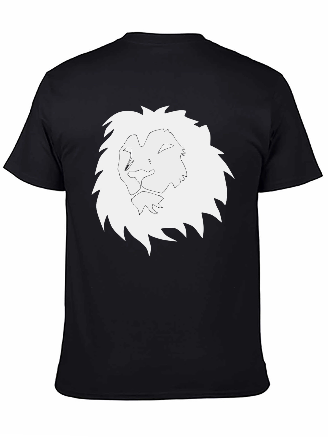 Lion Graphic T-Shirt - Black Cotton Tee