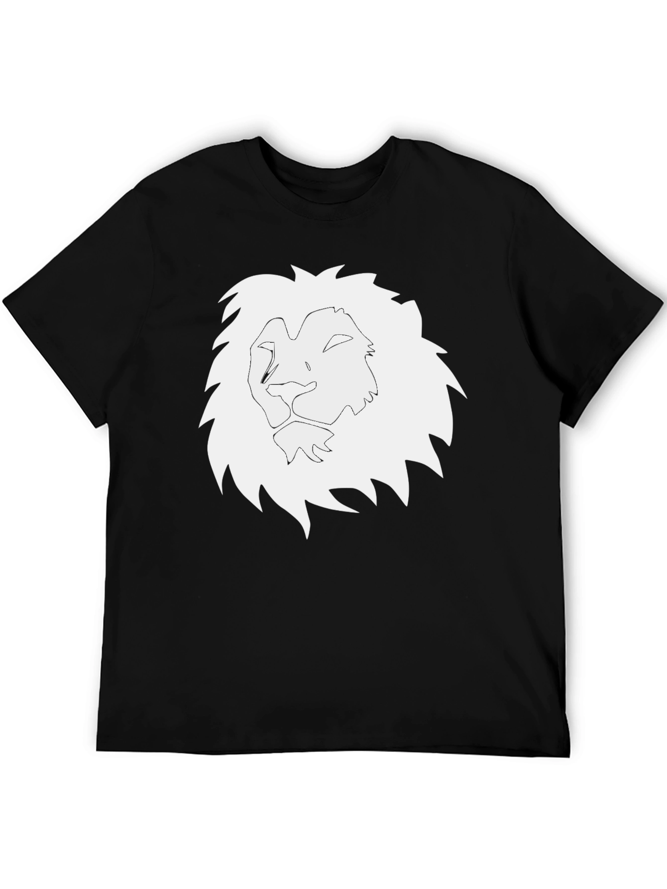Lion Graphic T-Shirt - Black Cotton Tee