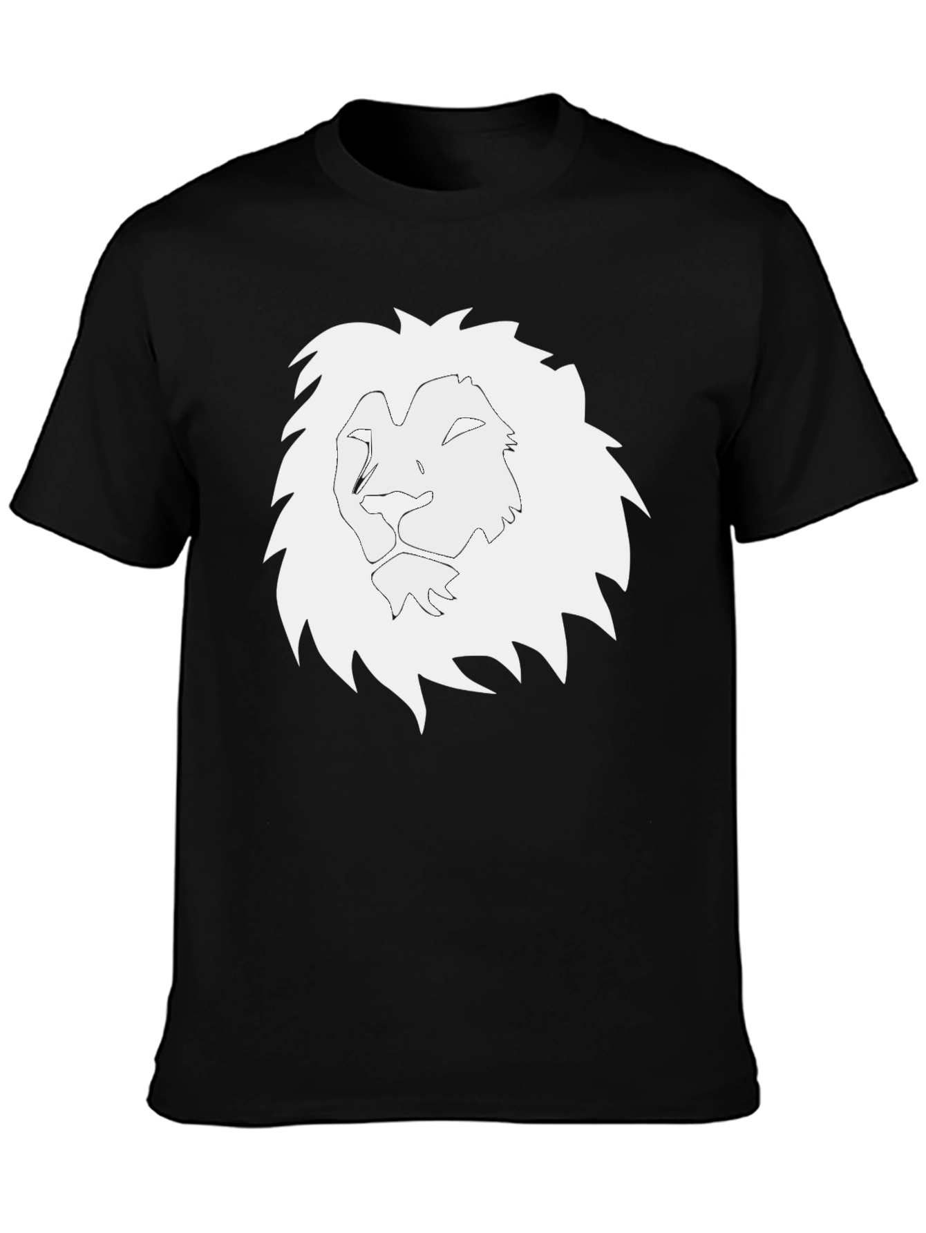 Lion Graphic T-Shirt - Black Cotton Tee