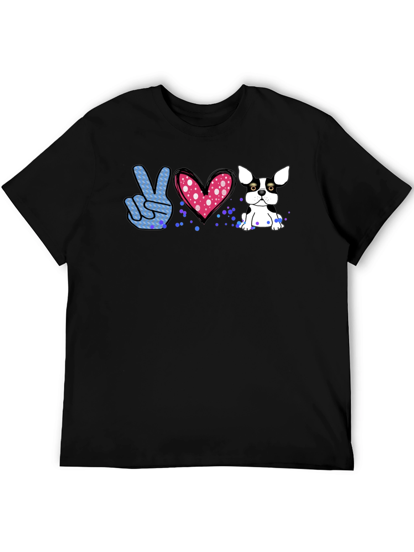 Peace Love Bulldog Graphic Tee