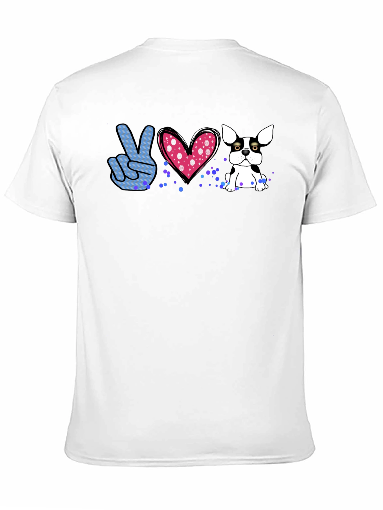 Peace Love Bulldog Graphic Tee