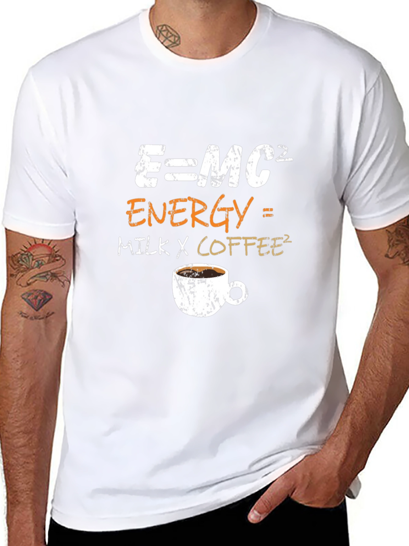 E=MC2 Energy Milk Coffee T-Shirt
