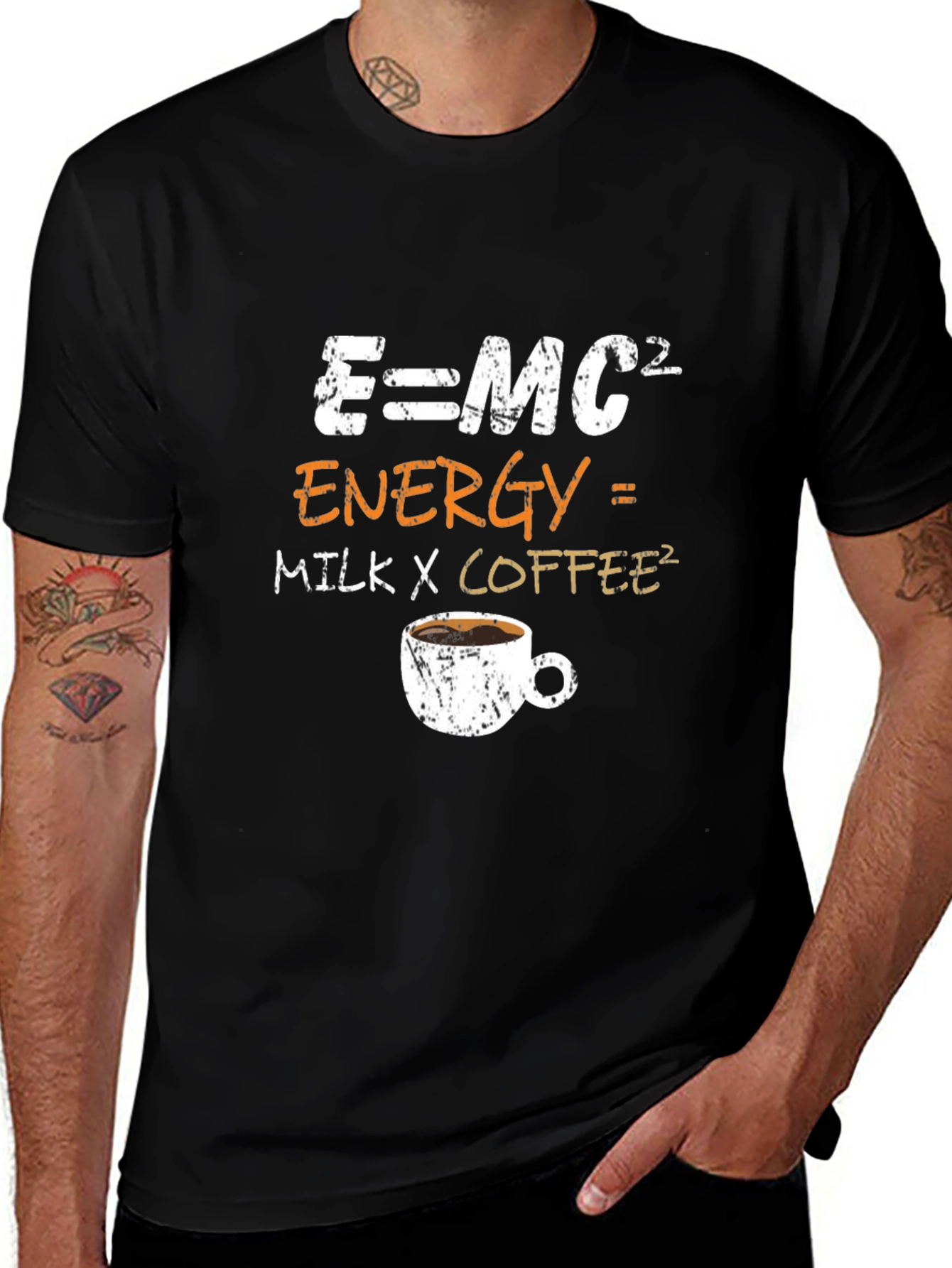 E=MC2 Energy Milk Coffee T-Shirt