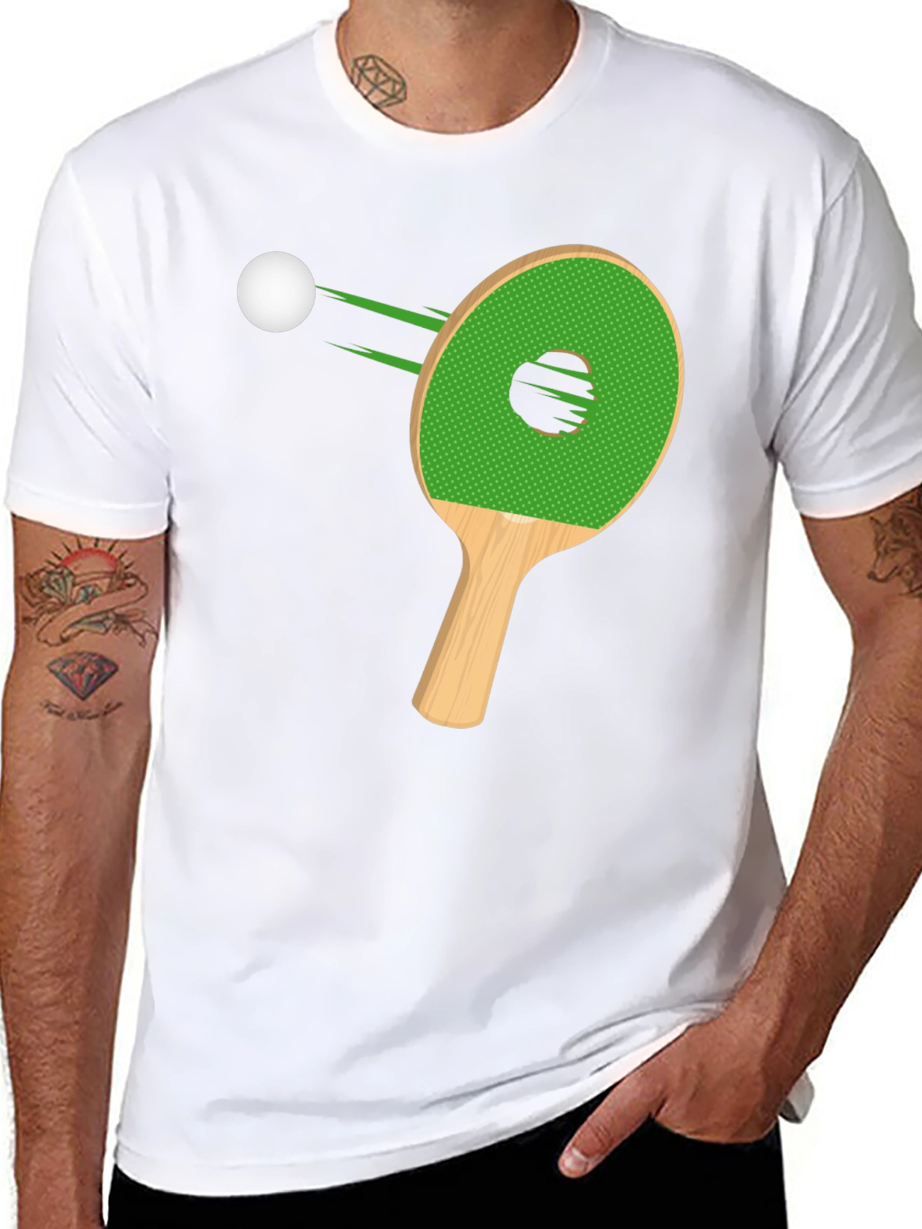 Ping Pong Paddle T-Shirt - Stylish Table Tennis Design