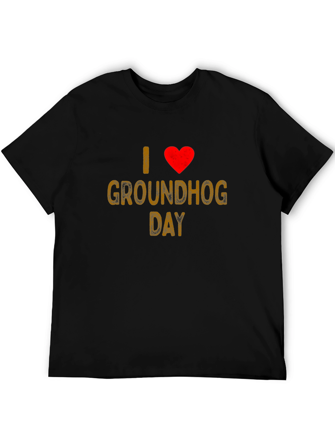 I Love Groundhog Day T-Shirt - Black