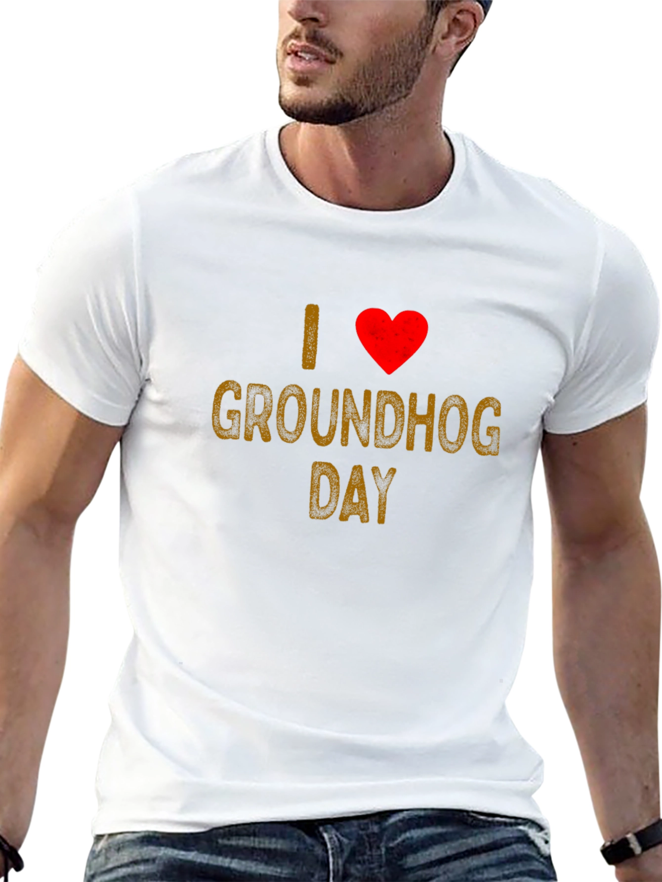 I Love Groundhog Day T-Shirt - Black