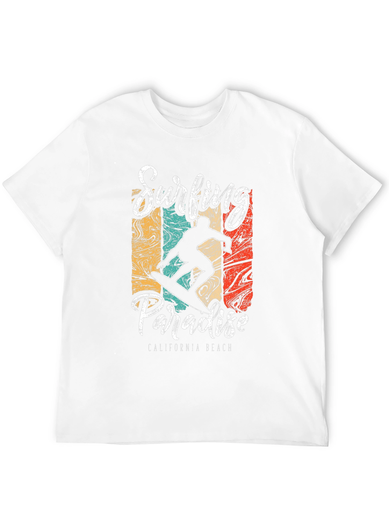 Surfing Paradise Graphic Tee - California Beach Style