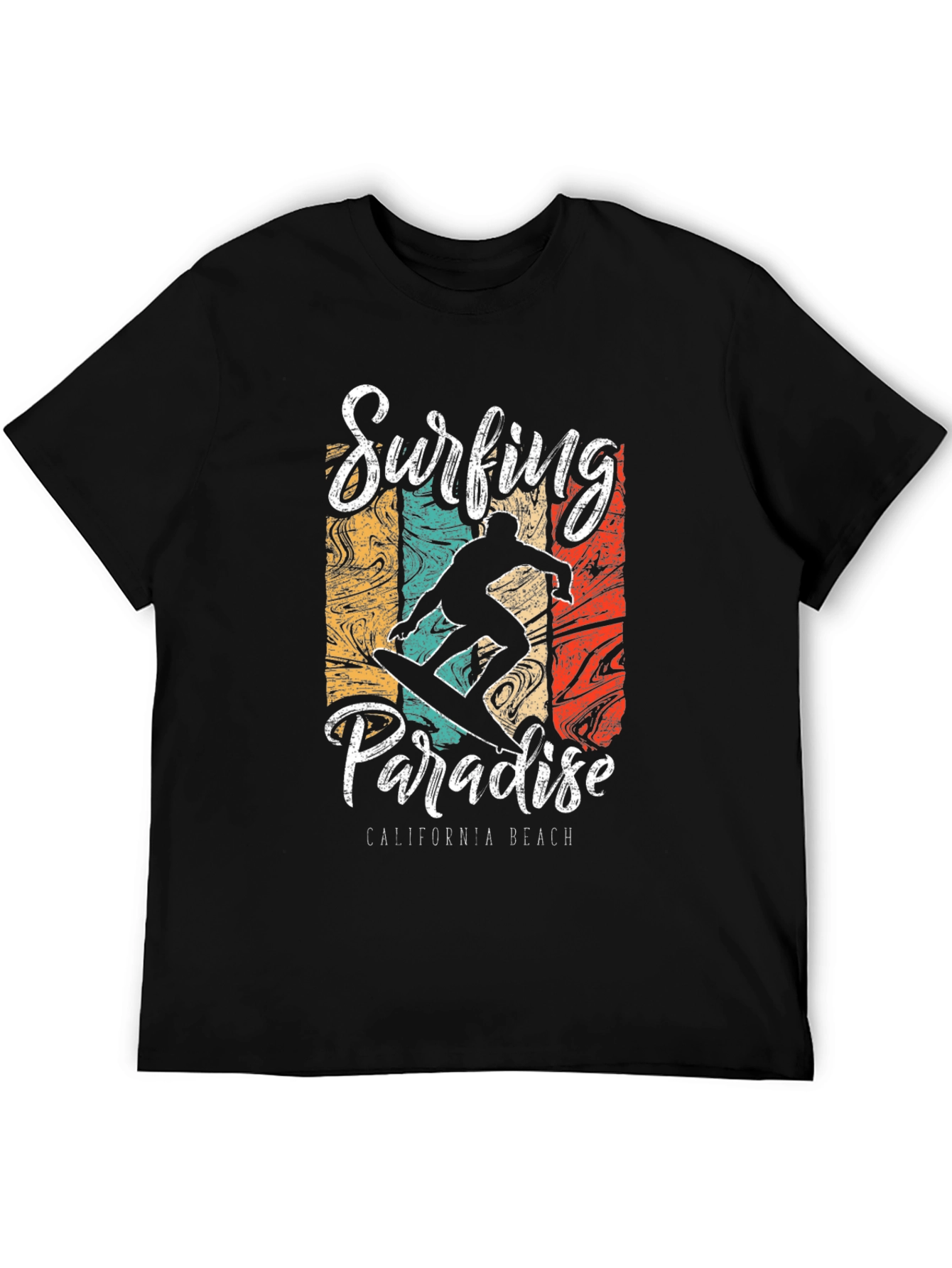 Surfing Paradise Graphic Tee - California Beach Style
