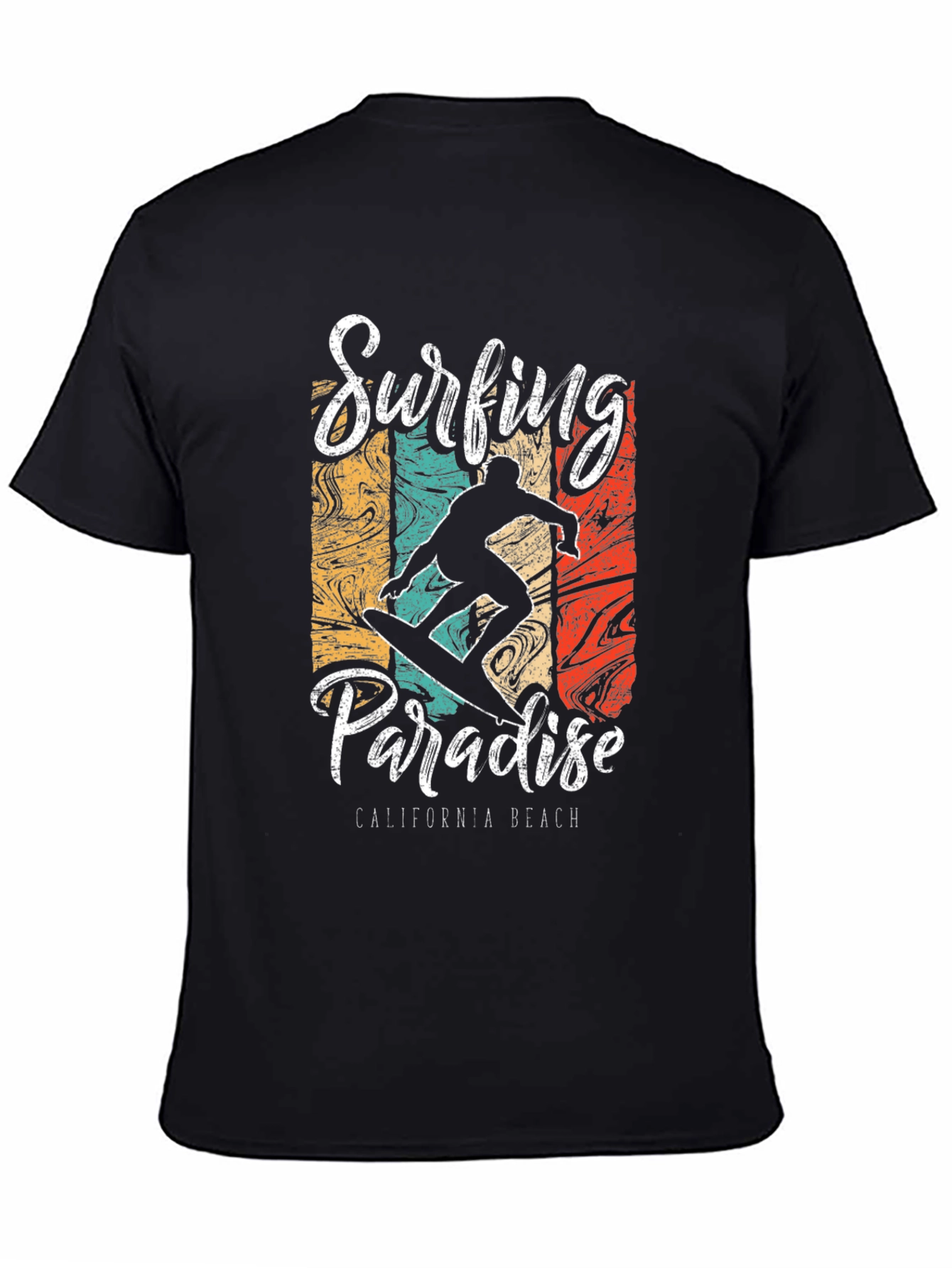 Surfing Paradise Graphic Tee - California Beach Style