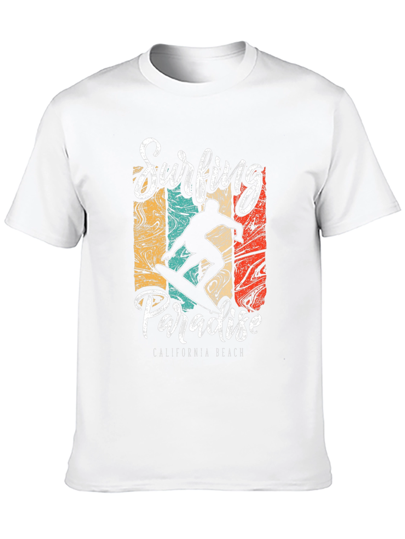 Surfing Paradise Graphic Tee - California Beach Style