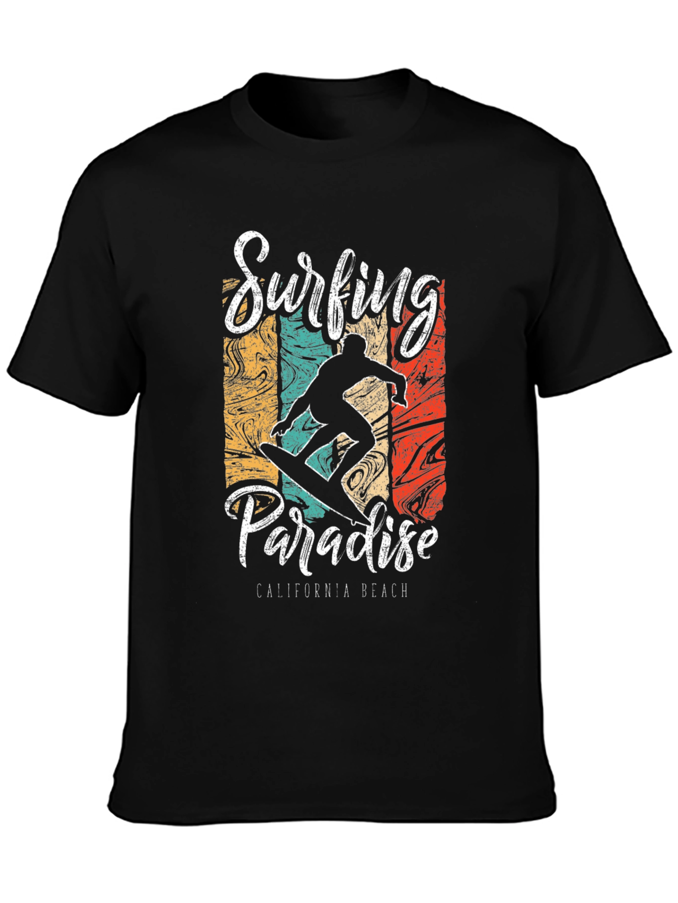 Surfing Paradise Graphic Tee - California Beach Style