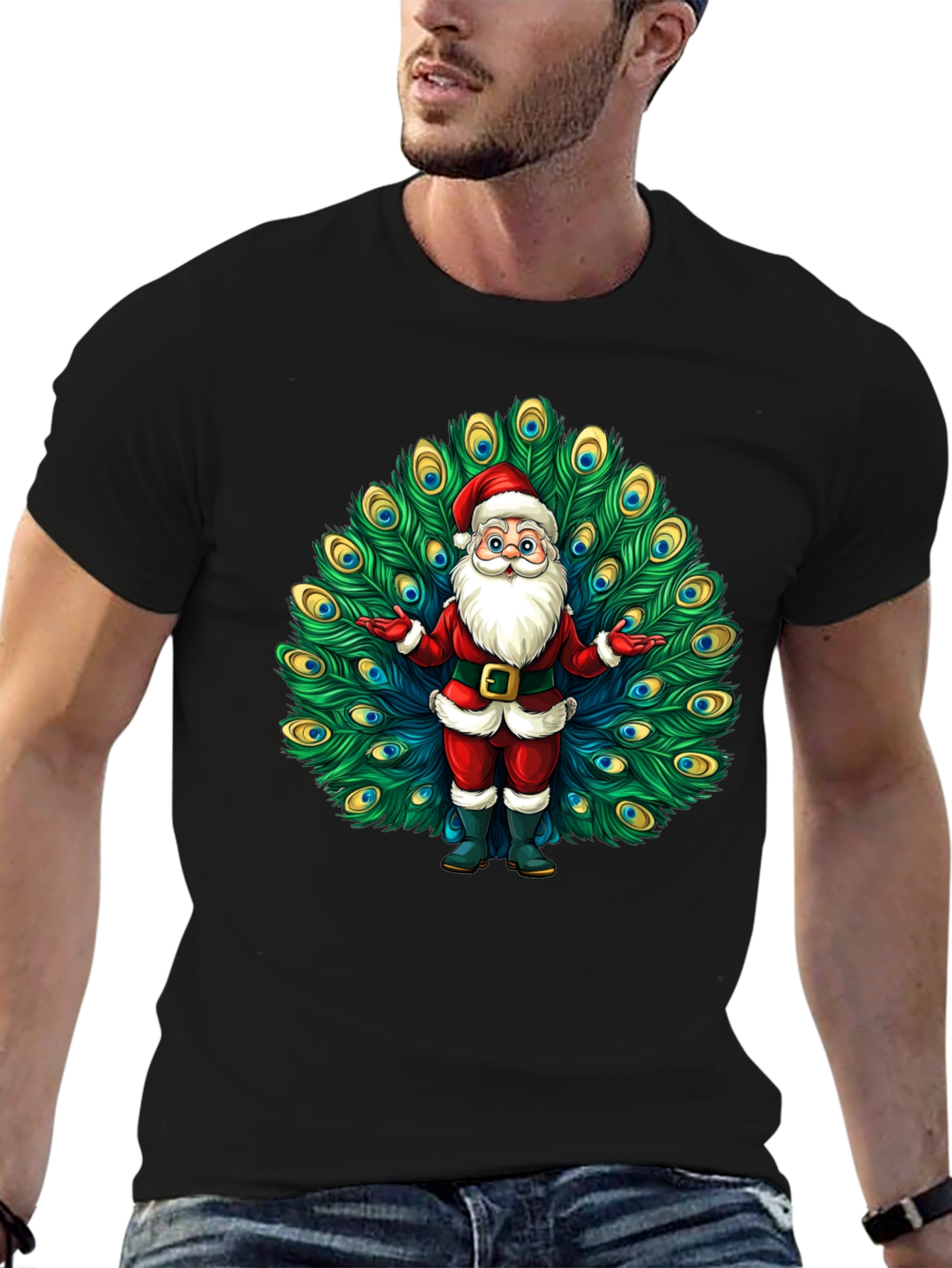 Santa Claus Peacock Tee