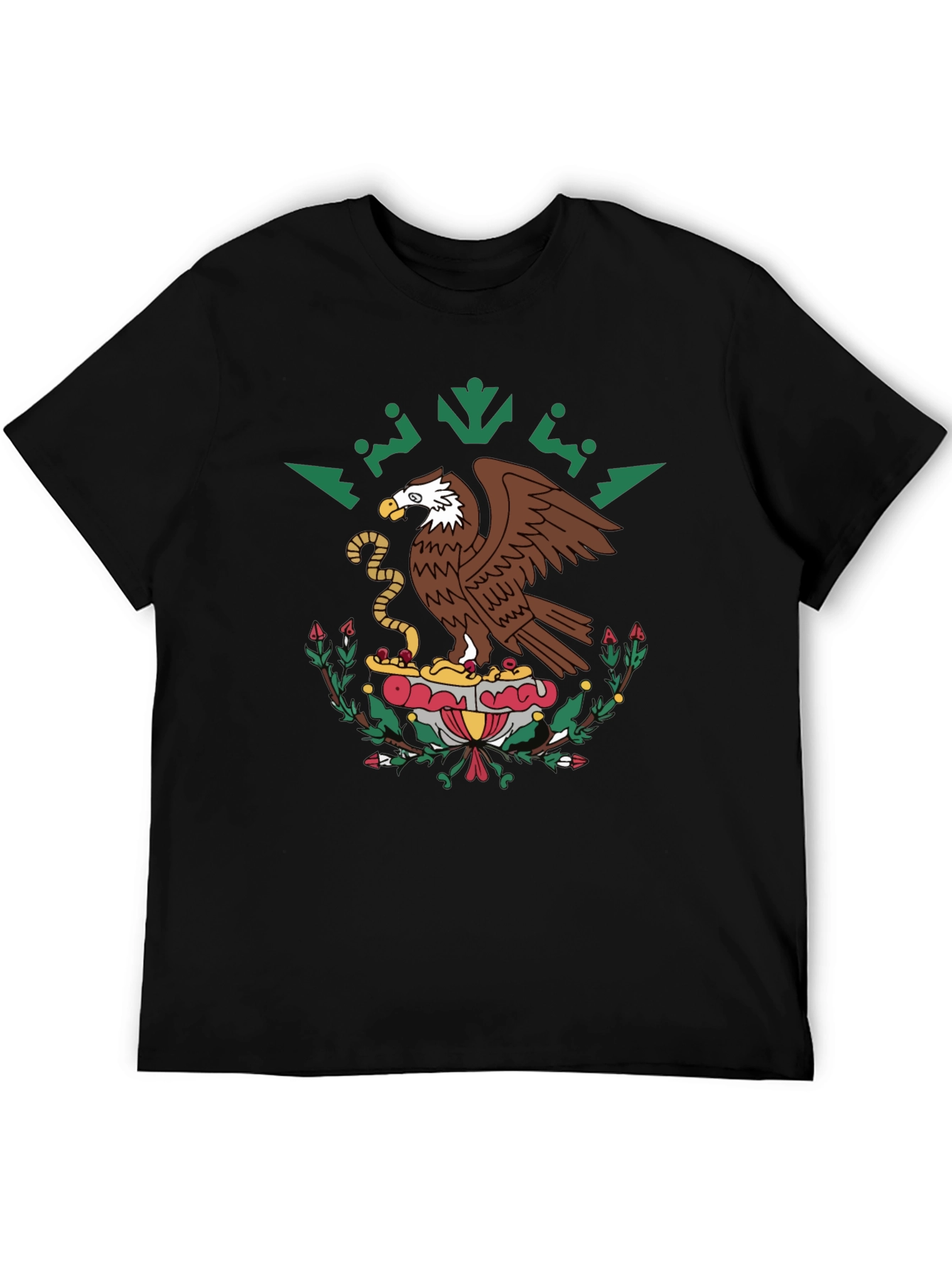 Mexican Eagle Emblem Black T-Shirt