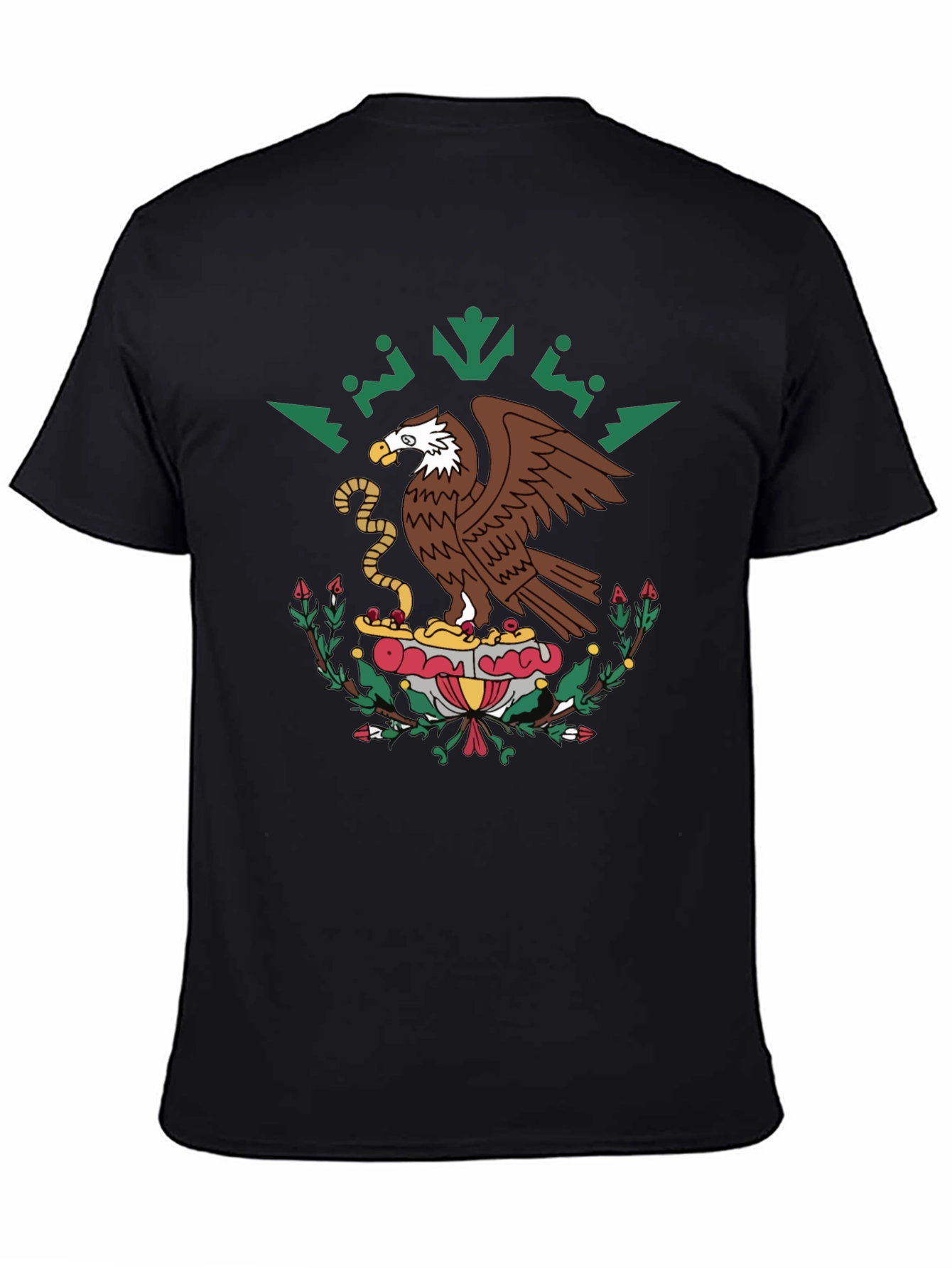 Mexican Eagle Emblem Black T-Shirt