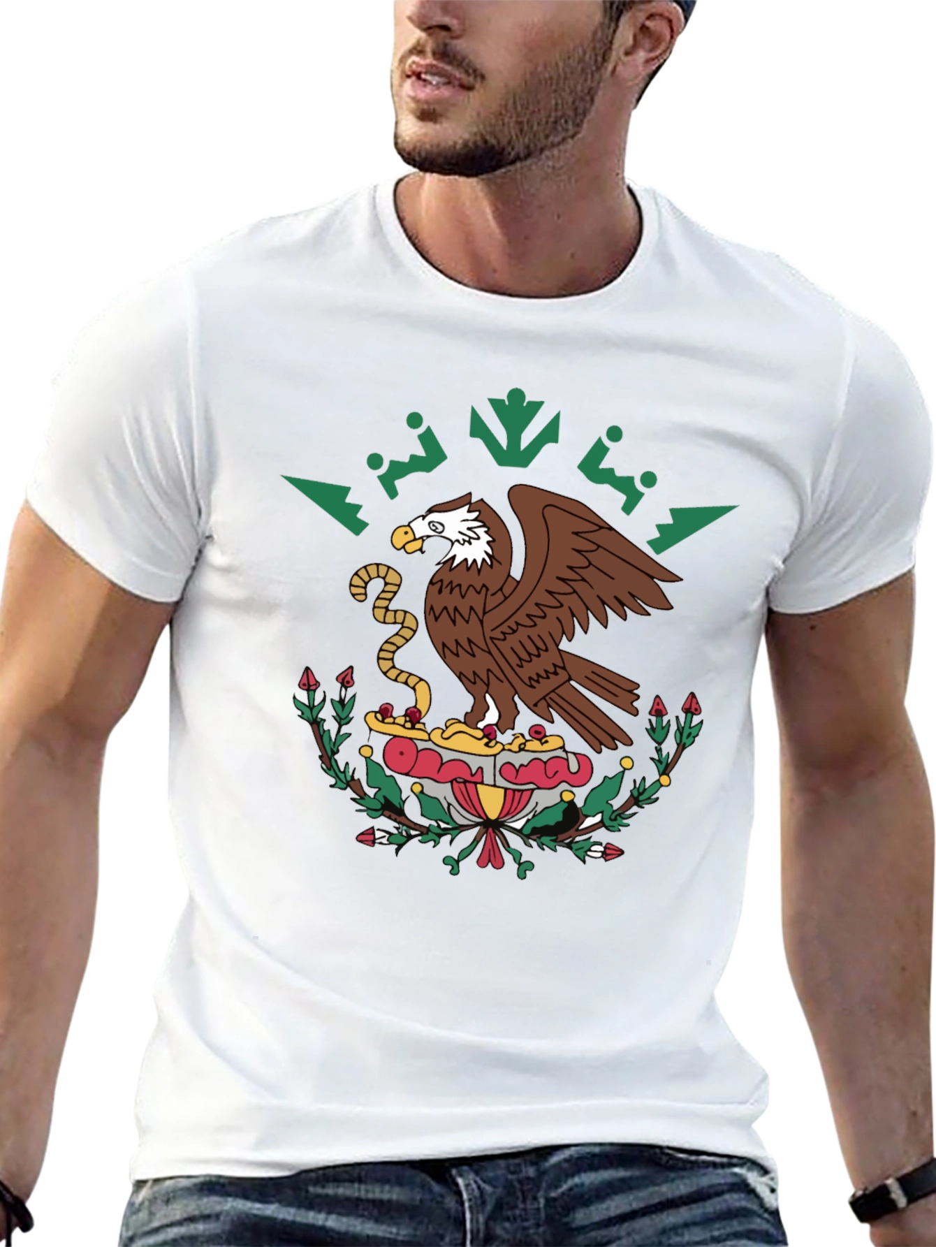 Mexican Eagle Emblem Black T-Shirt