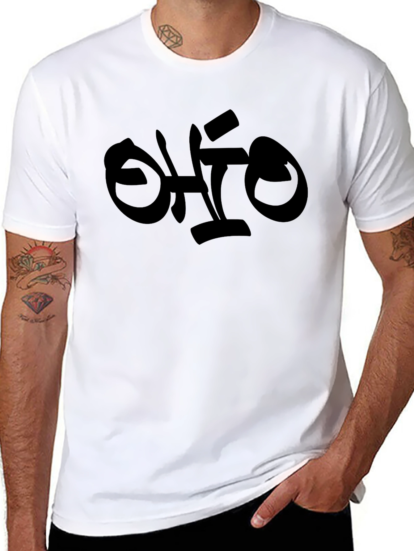 Ohio Graphic Print Black T-Shirt