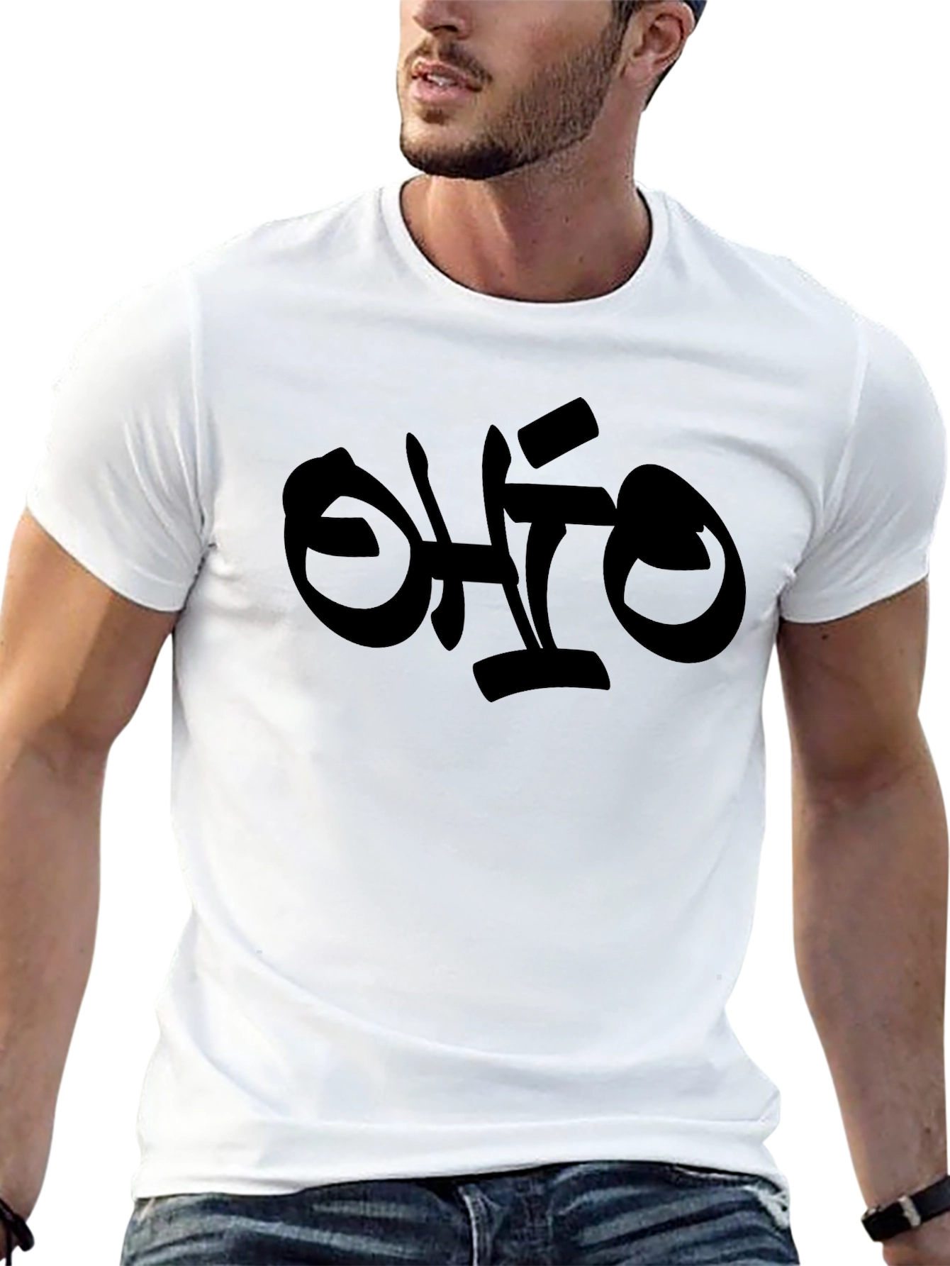 Ohio Graphic Print Black T-Shirt