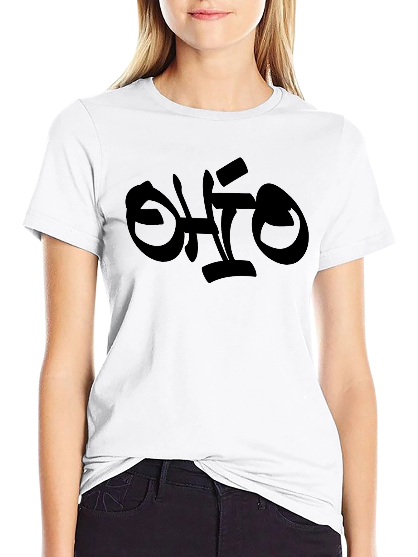 Ohio Graphic Print Black T-Shirt
