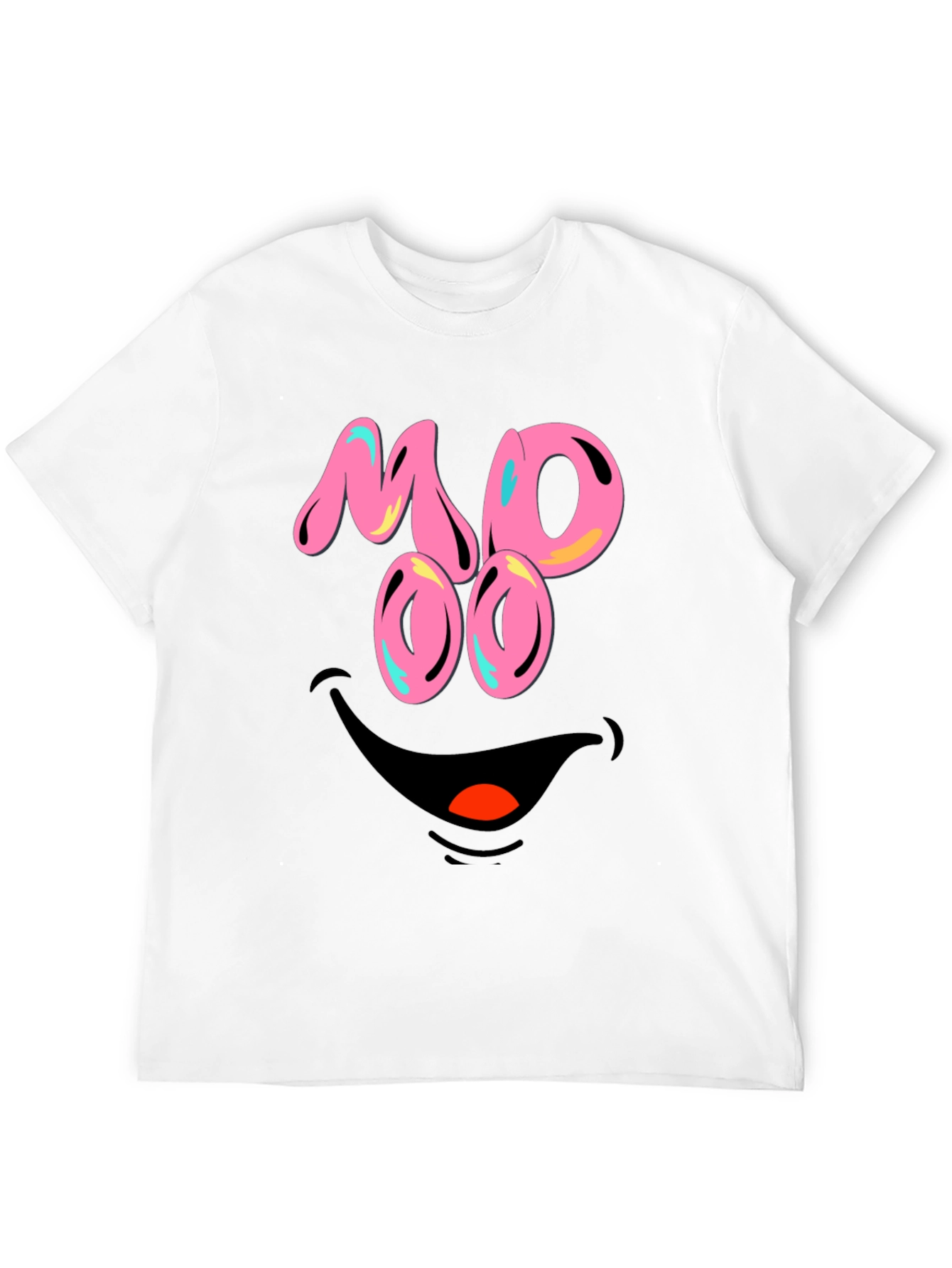 Funny MOOO Face Graphic T-Shirt