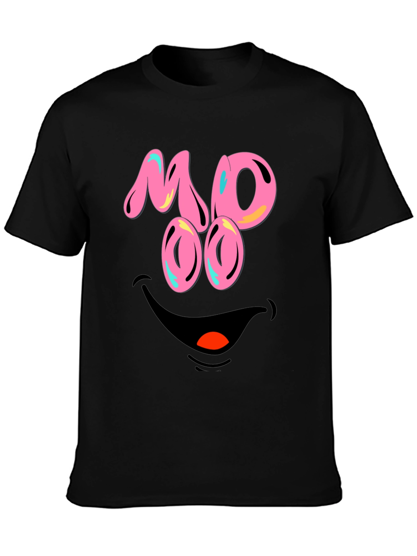 Funny MOOO Face Graphic T-Shirt