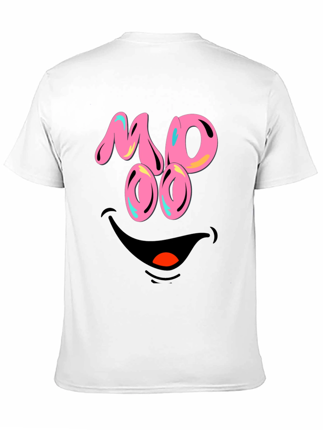 Funny MOOO Face Graphic T-Shirt