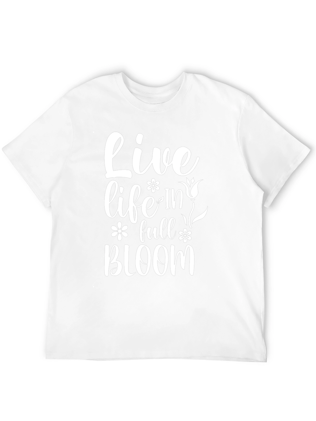 Live Life in Full Bloom Graphic Tee - Black