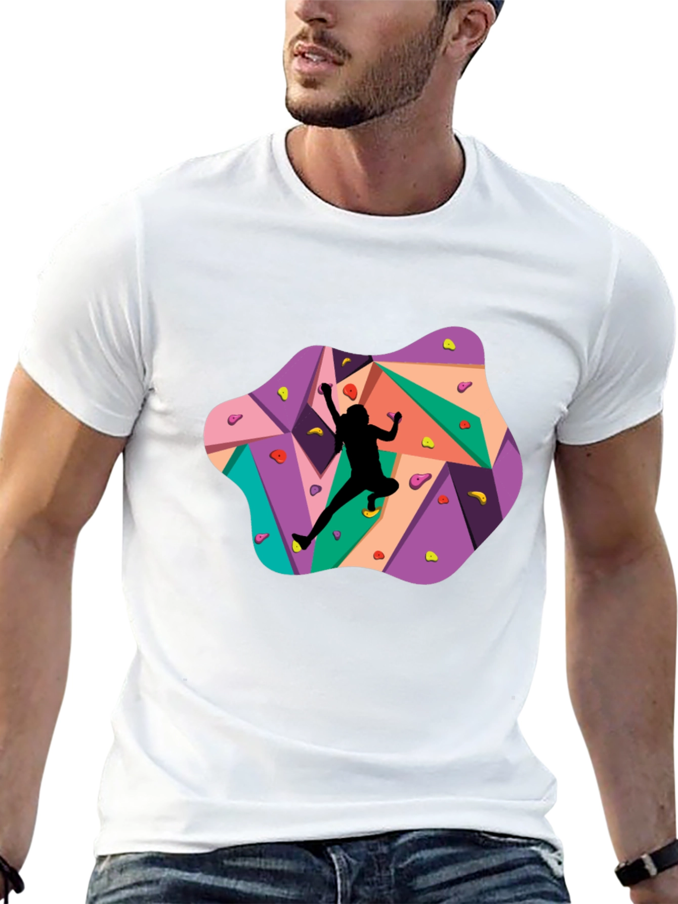 Climbing Wall Graphic Tee - Black T-Shirt