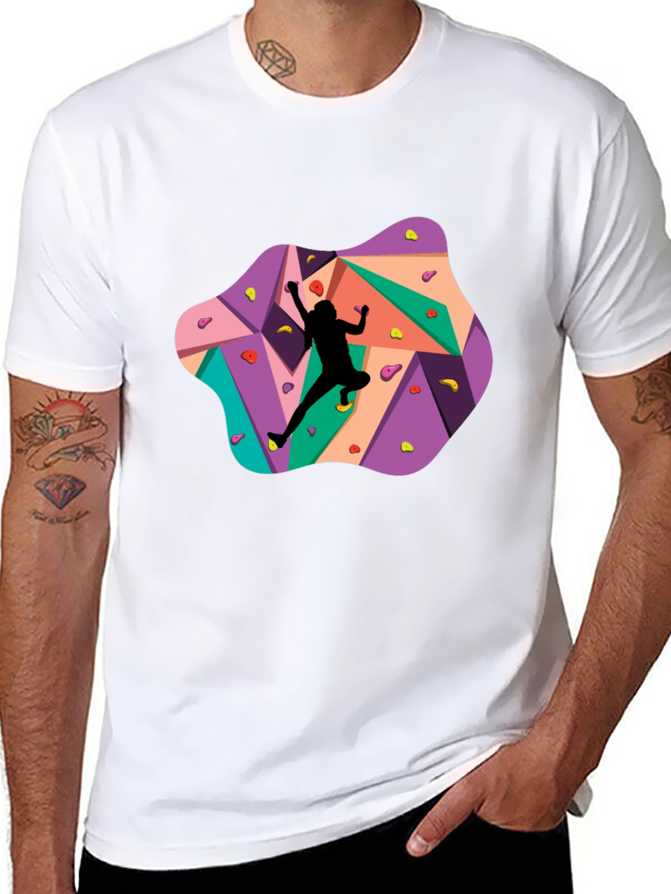 Climbing Wall Graphic Tee - Black T-Shirt