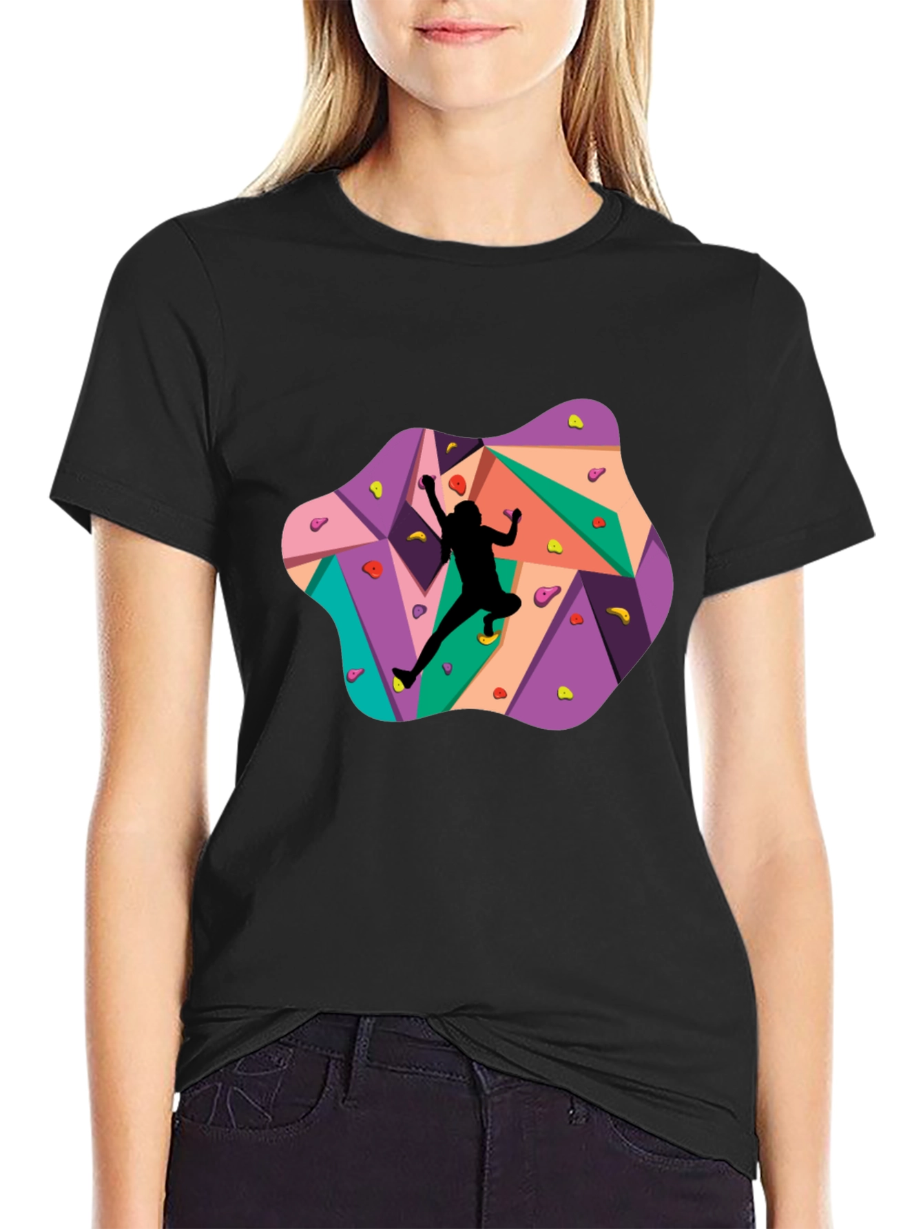 Climbing Wall Graphic Tee - Black T-Shirt