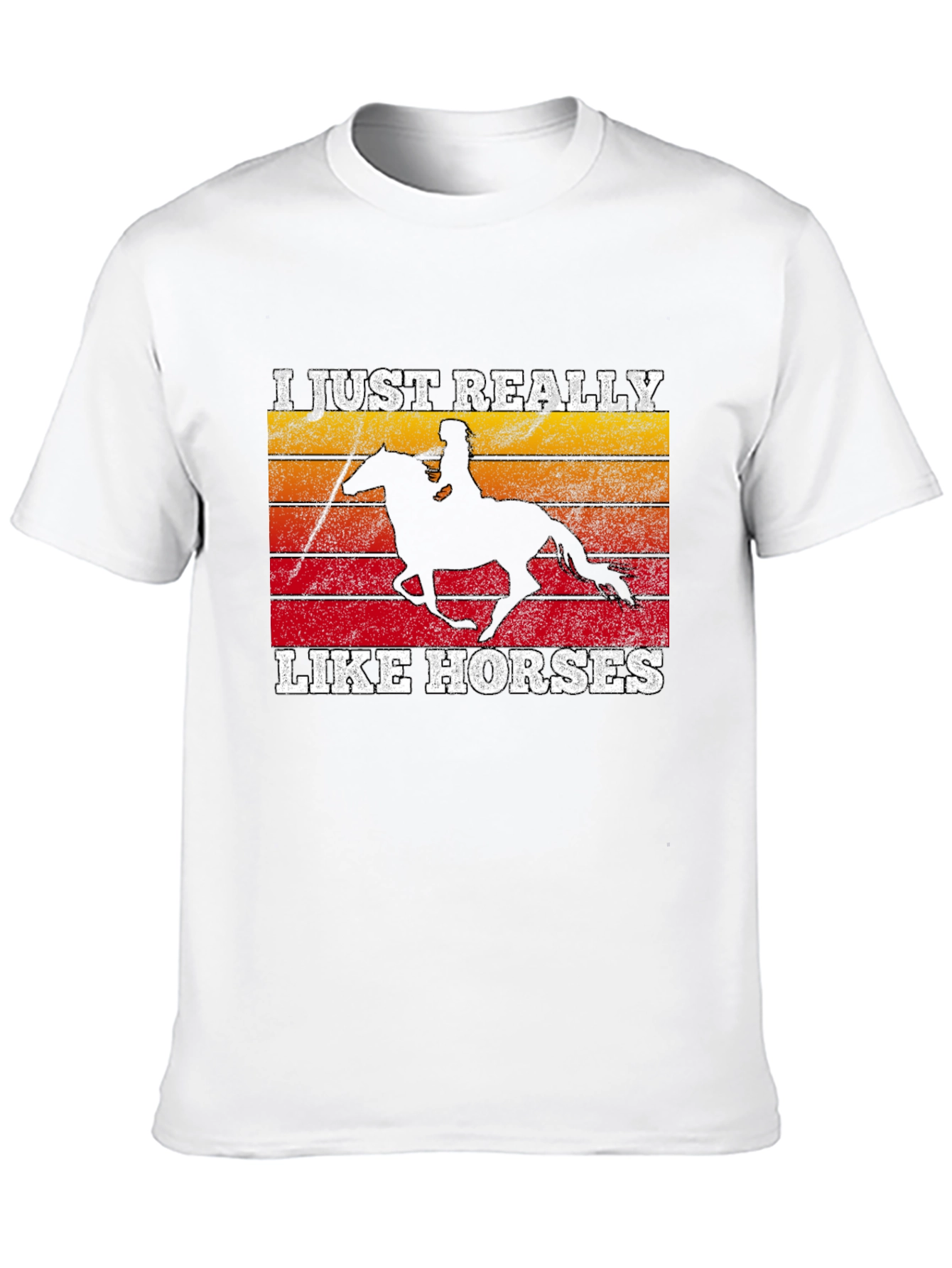 I Just Really Like Horses Black T-Shirt