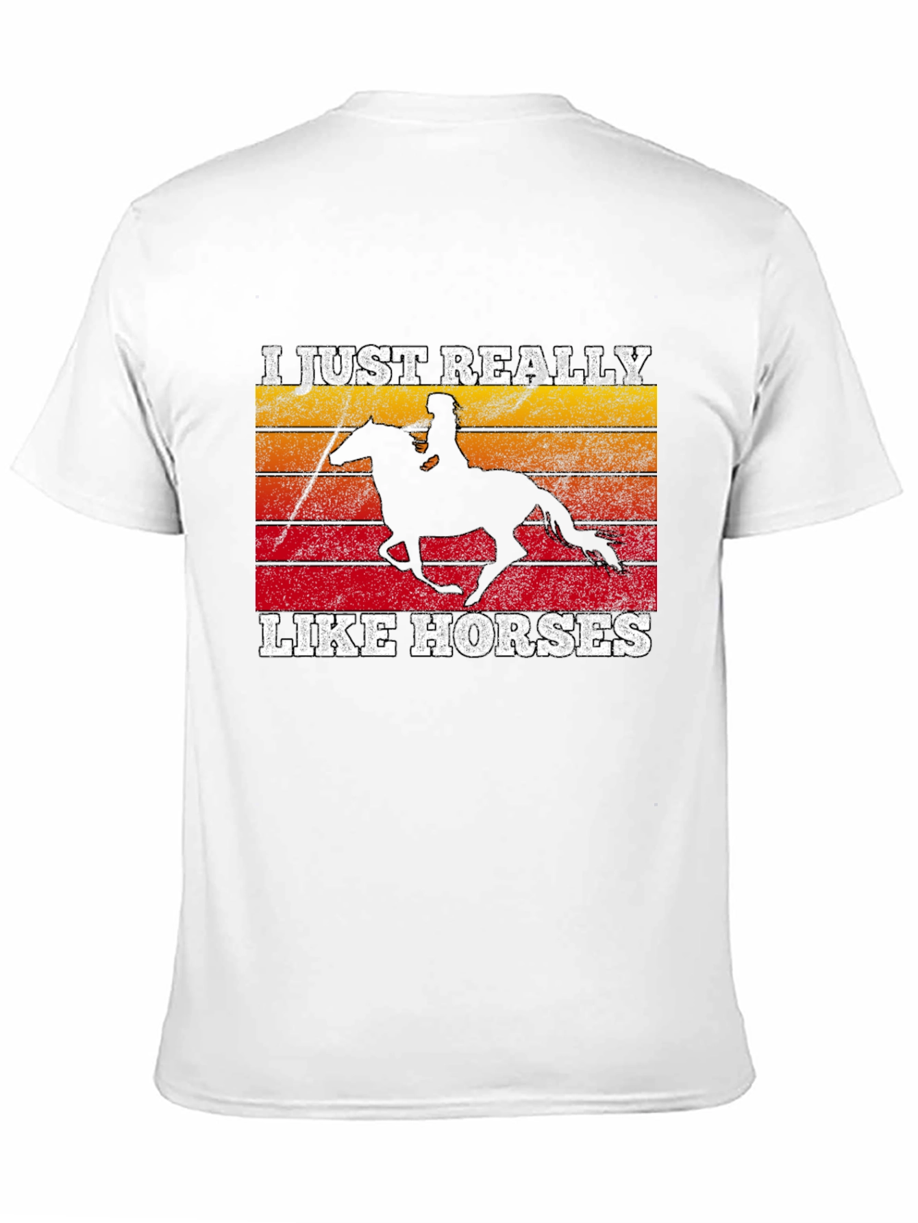 I Just Really Like Horses Black T-Shirt