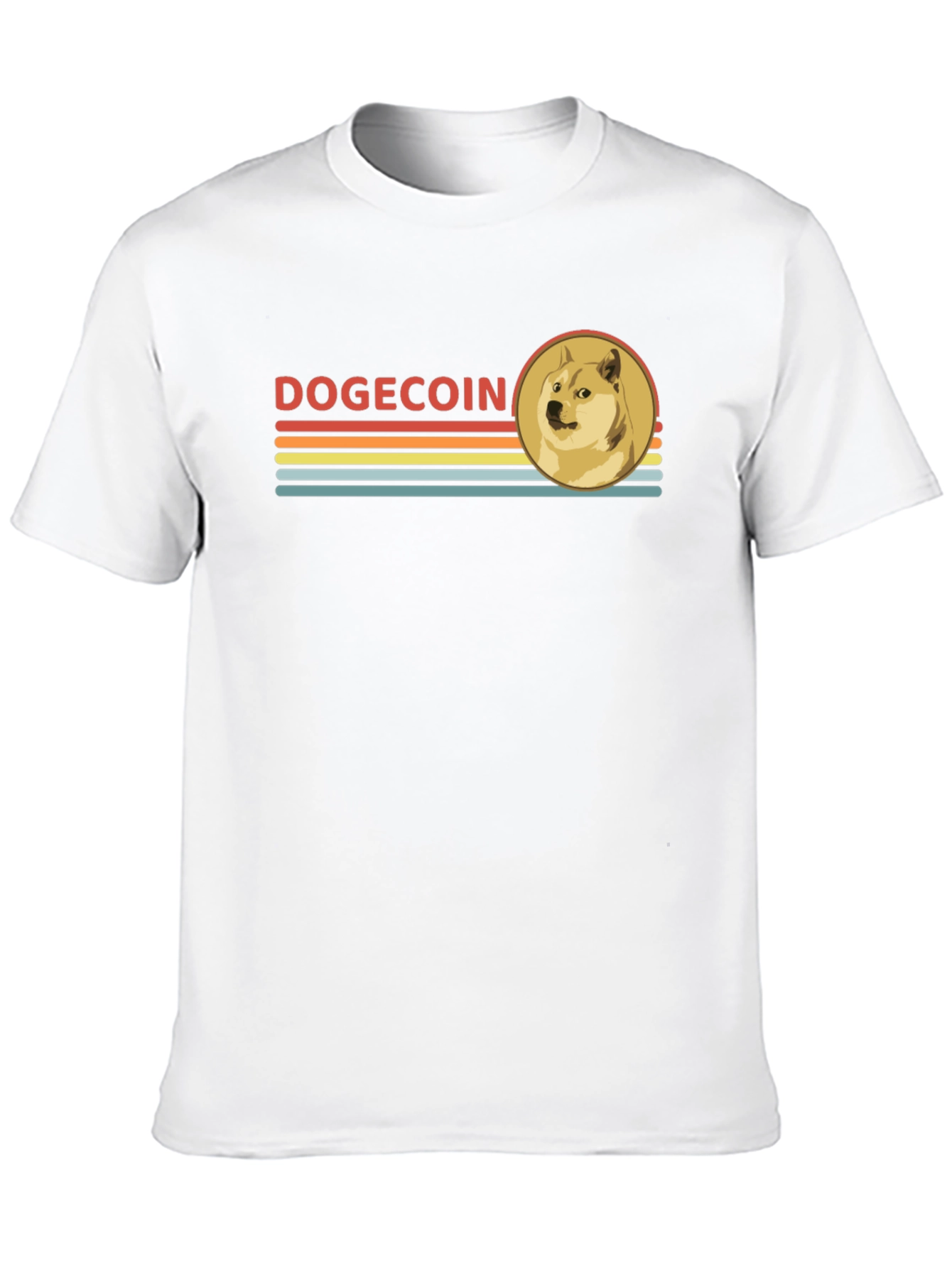 Dogecoin Retro Style Black T-Shirt