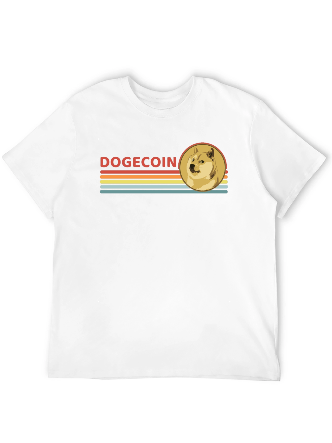 Dogecoin Retro Style Black T-Shirt