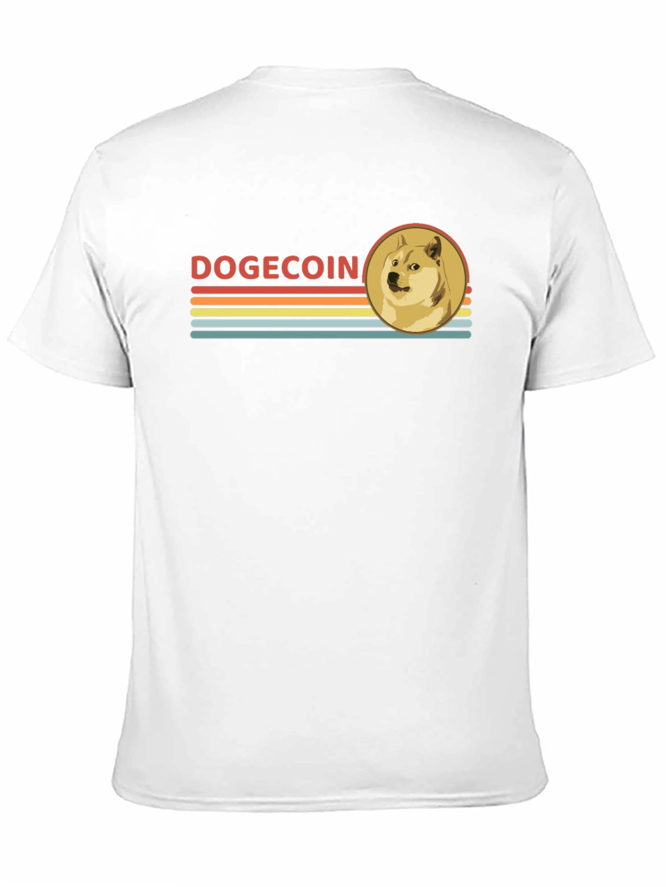 Dogecoin Retro Style Black T-Shirt